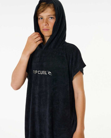 Brand Hooded Towel - Boy - Black/Grey