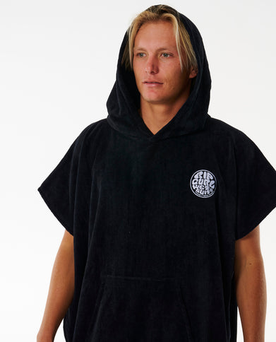 Logo Hooded Towel - Black