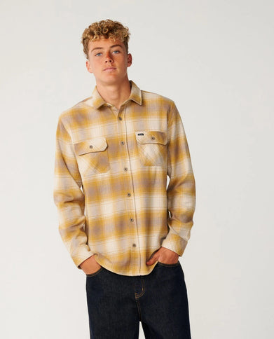 Classic Surf Count Flannel - Dark Mustard