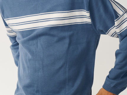 Archive Twu Stripe Crew Knit - Bluefin