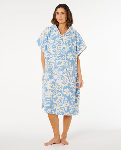 Mixed Hooded Towel - Blissful Blue