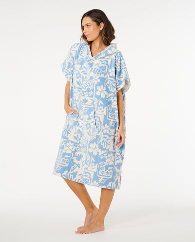 Mixed Hooded Towel - Blissful Blue