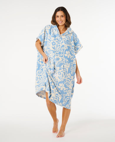 Mixed Hooded Towel - Blissful Blue