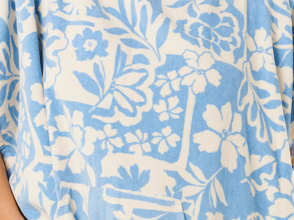 Mixed Hooded Towel - Blissful Blue