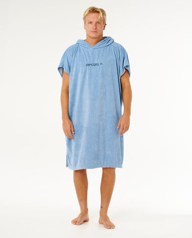 Brand Hooded Towel - Faded Denim