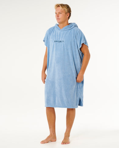 Brand Hooded Towel - Faded Denim