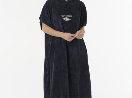 Classic Surf Hooded Towel - Black/off White  Poncho van Rip Curl | SHAKA