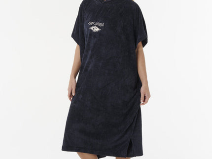 Classic Surf Hooded Towel - Black/off White  Poncho van Rip Curl | SHAKA