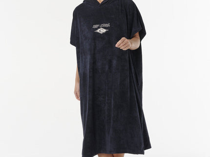 Classic Surf Hooded Towel - Black/off White  Poncho van Rip Curl | SHAKA
