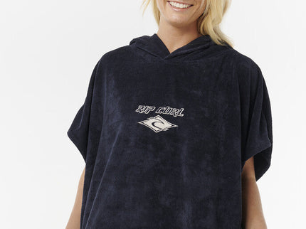 Classic Surf Hooded Towel - Black/off White  Poncho van Rip Curl | SHAKA