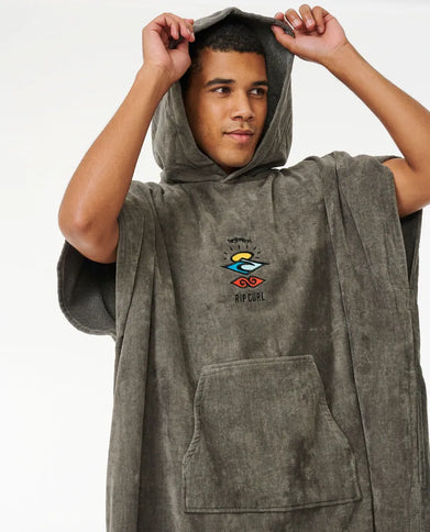 Logo Hooded Towel - Grey