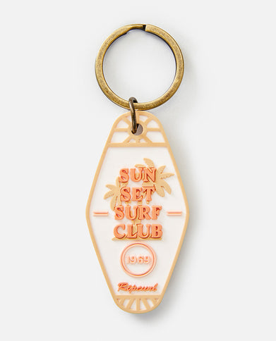 Sunset Surf Club Keyring - Off White