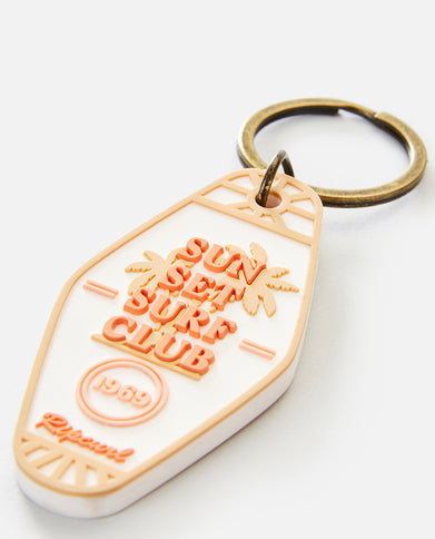 Sunset Surf Club Keyring - Off White