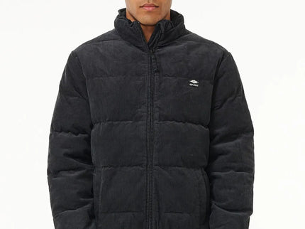 Rincon Cord Puffer Jacket - Washed Black