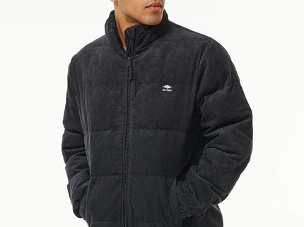 Rincon Cord Puffer Jacket - Washed Black