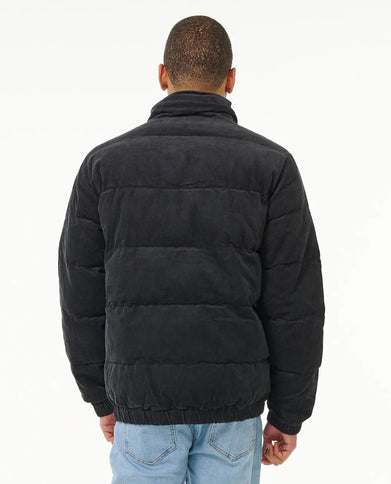 Rincon Cord Puffer Jacket - Washed Black