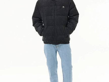 Rincon Cord Puffer Jacket - Washed Black