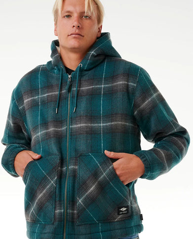 Classic Surf Check Jacket - Blue Green