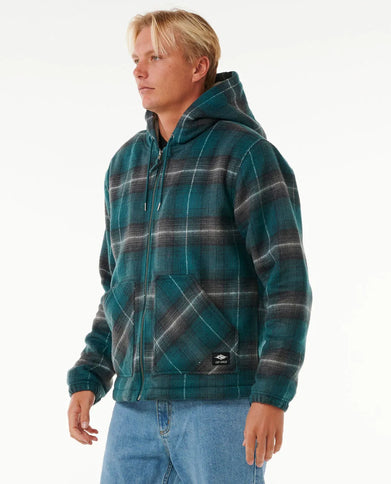 Classic Surf Check Jacket - Blue Green