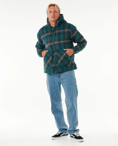 Classic Surf Check Jacket - Blue Green