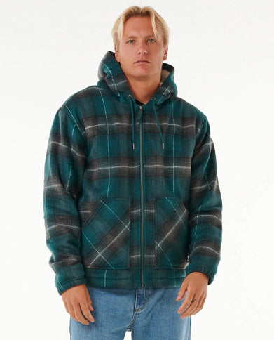 Classic Surf Check Jacket - Blue Green