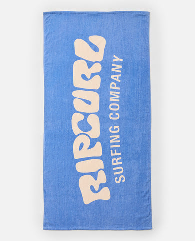 Graphic Standard Towel - Blue/Natural