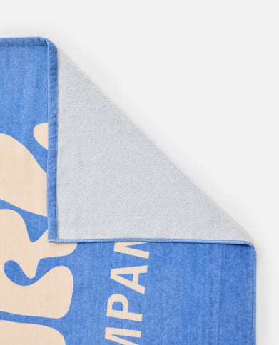 Graphic Standard Towel - Blue/Natural