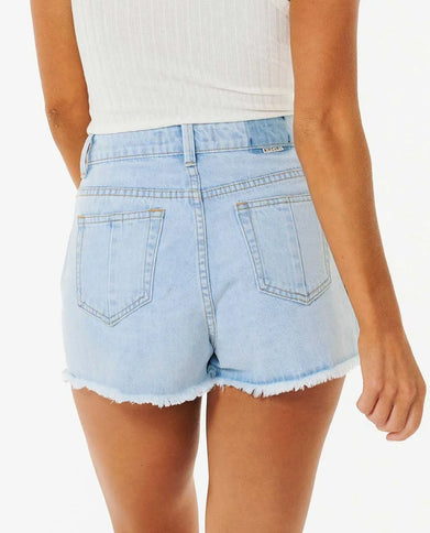 Amy High Waist Short - Light Blue