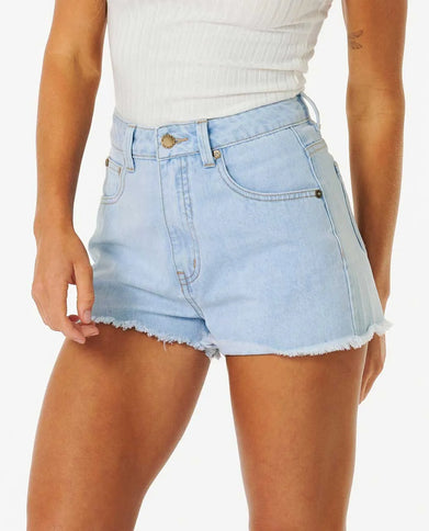 Amy High Waist Short - Light Blue