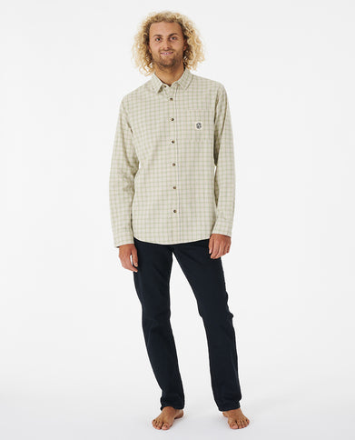 Swc Rails Flannel Shirt  - Cement