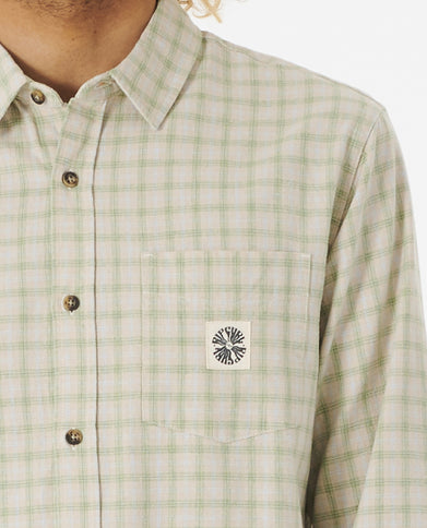 Swc Rails Flannel Shirt  - Cement