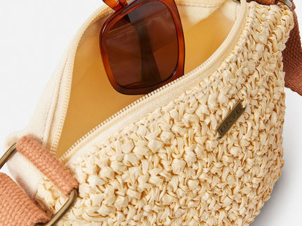 Essentials Straw Crossbody - Natural