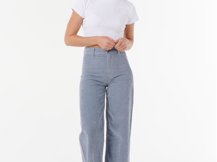 Stevie Cord Pant - Blue Grey