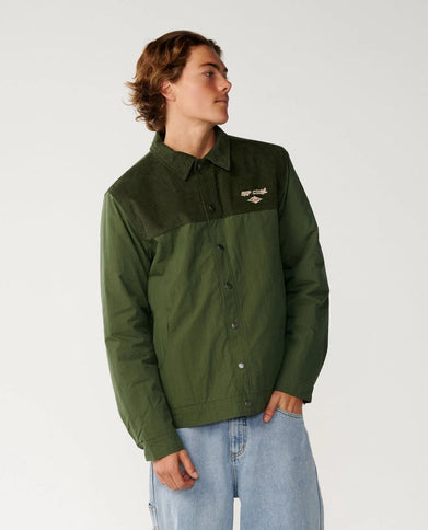 Classic Surf Cord Puffer Jacke - Dark Olive