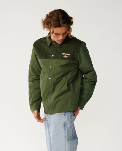 Classic Surf Cord Puffer Jacke - Dark Olive