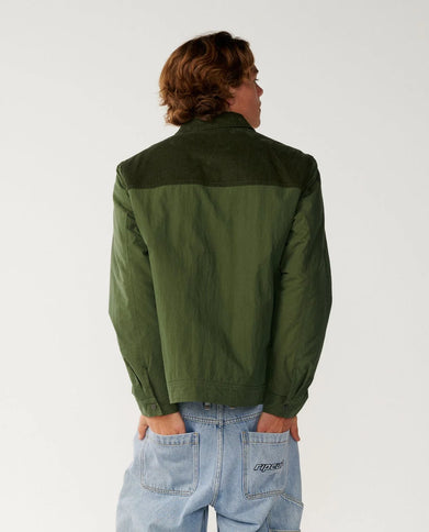 Classic Surf Cord Puffer Jacke - Dark Olive