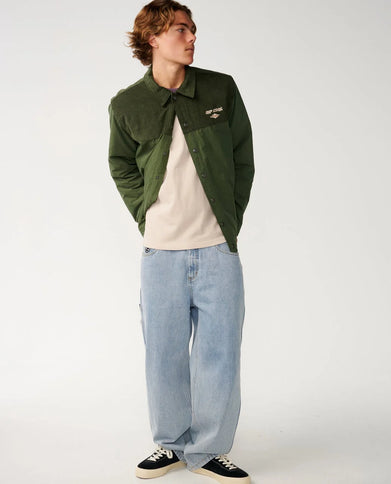Classic Surf Cord Puffer Jacke - Dark Olive