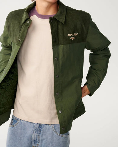 Classic Surf Cord Puffer Jacke - Dark Olive