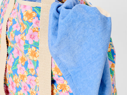 Mixed Canvas 31L Tote - Cornflower Blue