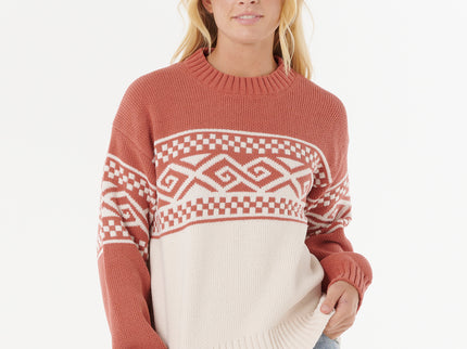 Cosmic Kiss Sweater - Brick