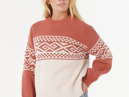 Cosmic Kiss Sweater - Brick