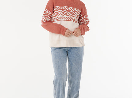 Cosmic Kiss Sweater - Brick