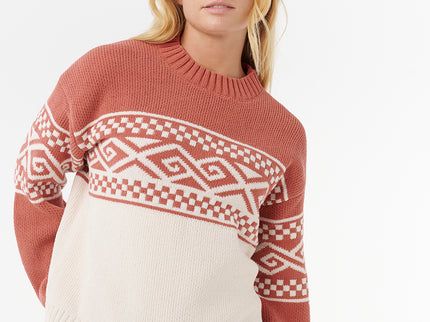 Cosmic Kiss Sweater - Brick