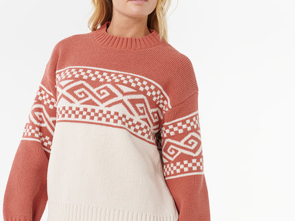 Cosmic Kiss Sweater - Brick