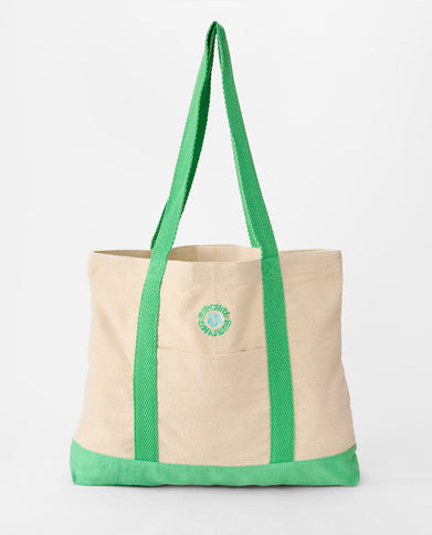 Mixed Logo 25L Tote - Natural/Green  Schouder Tas van Rip Curl | SHAKA