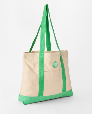 Mixed Logo 25L Tote - Natural/Green  Schouder Tas van Rip Curl | SHAKA