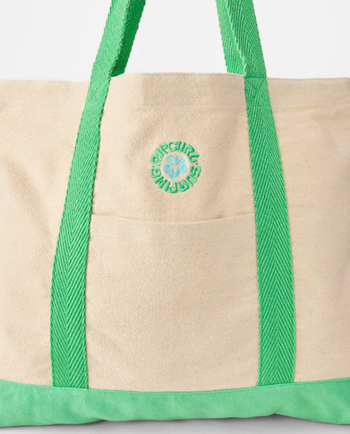 Mixed Logo 25L Tote - Natural/Green  Schouder Tas van Rip Curl | SHAKA
