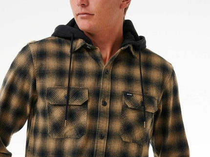 Grunter Flannel Hood Shrt - Washed Moss