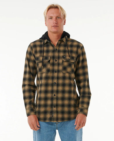 Grunter Flannel Hood Shrt - Washed Moss