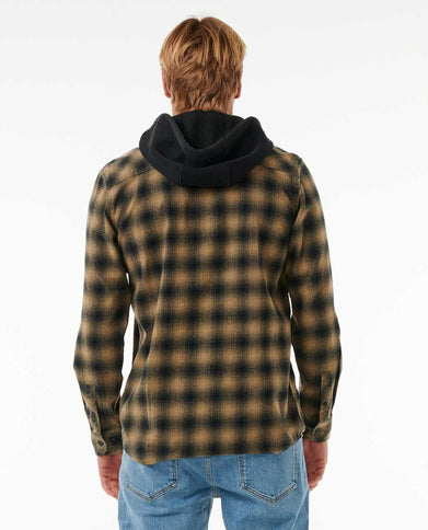 Grunter Flannel Hood Shrt - Washed Moss